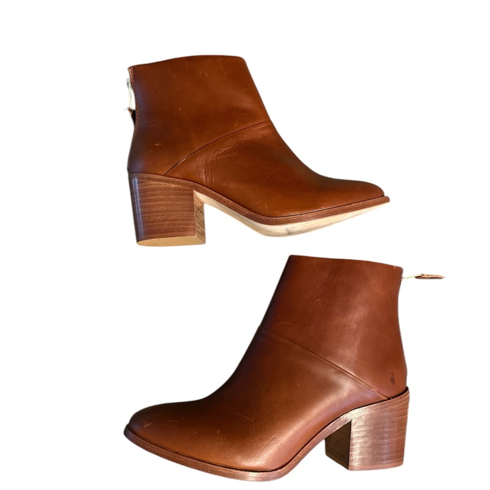 Nisolo Dari Elegant Brown Ankle Boots - Picture 6 of 12